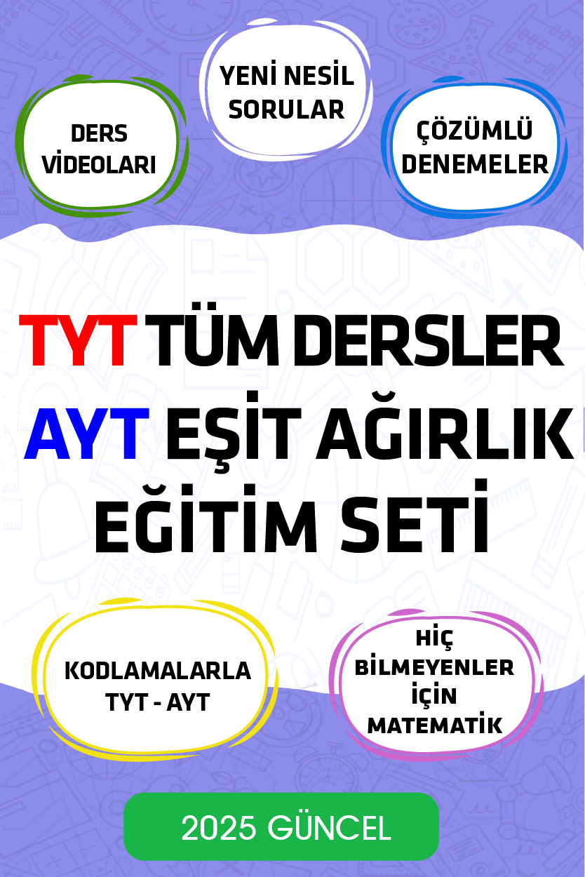 Tyt Tüm Dersler Ve Ayt Eşit Ağırlık Eğitim Seti