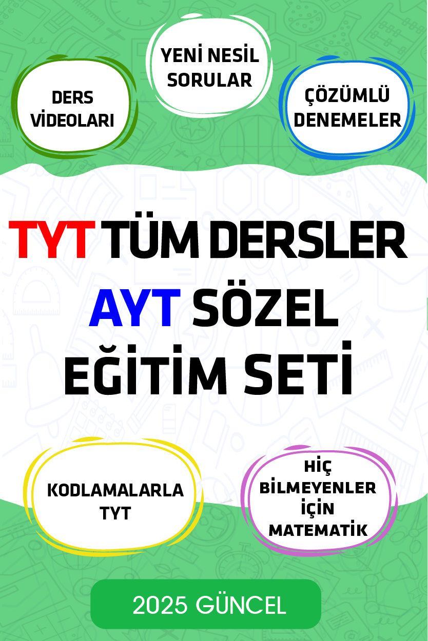 Tyt Tüm Dersler Ve Ayt Sözel Eğitim Seti