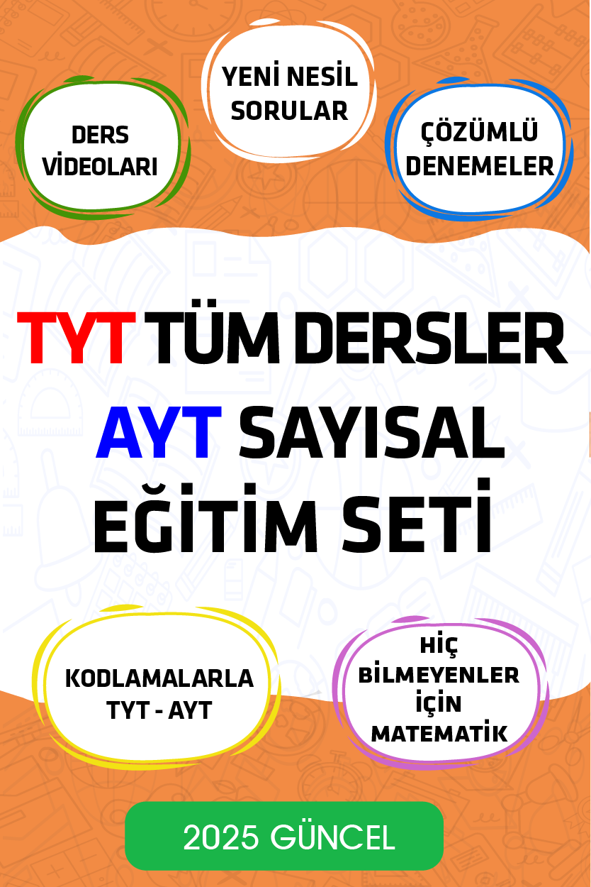 Tyt Tüm Dersler Ve Ayt Sayısal Eğitim Seti